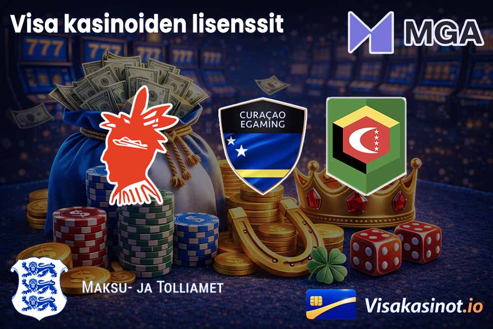 Visa kasinoiden pelilisenssit